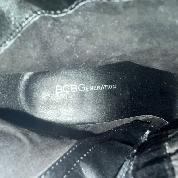 BCBG Block Heel Ankle Booties Size 8.5B Black Suede Laliah NWOB - FREE SHIPPING - Picture 10 of 12